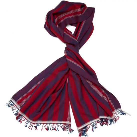 Ursa Scarf - Red/Purple Stripes